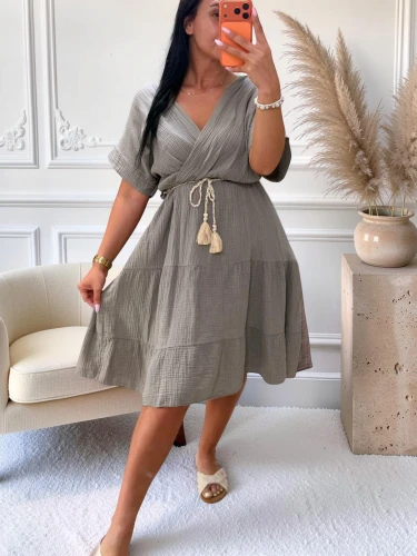 Sukienka muślinowa oversize LOLA fango